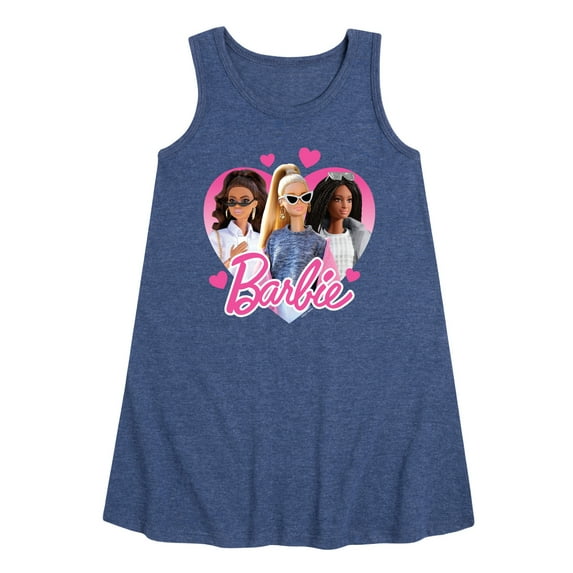 Barbie - Valentine's Day - Boss Babe Girls Group - Toddler & Youth Girls A-line Dress
