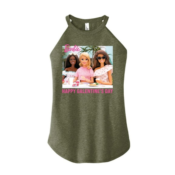 Barbie - Valentine's Day - Happy Galentine's Day Barbies - Juniors High Neck Tank Top