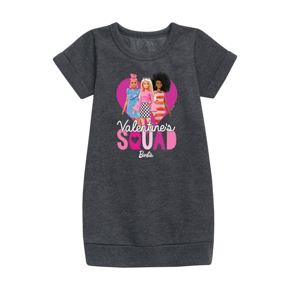 Barbie - Valentine's Squad - Toddler And Youth Girls Fleece Dress