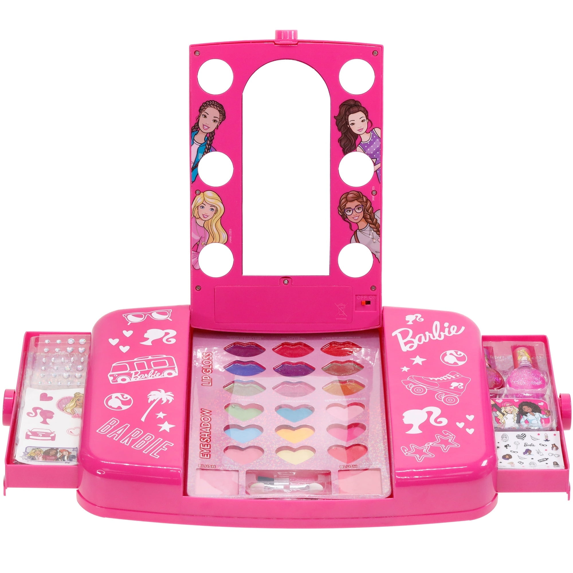 Barbie Light-up Vanity Makeup Set Pretend Play Toy Kuwait Ubuy