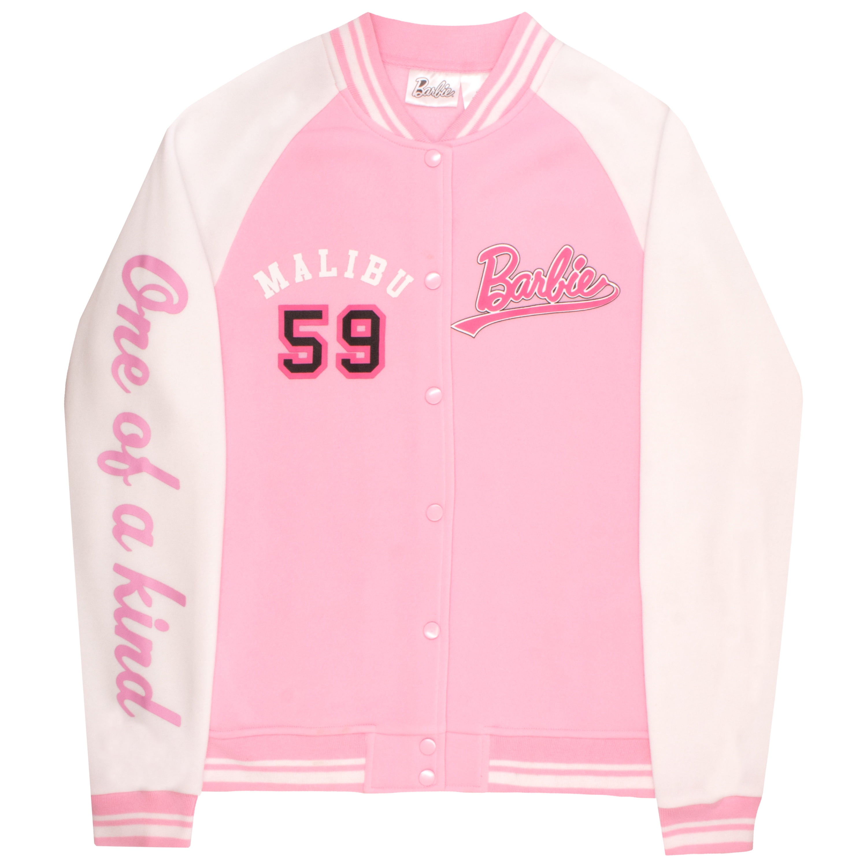 Barbie Varsity Jackets for Women Barbie Graphic Print Lightweight Varsity Jacket Casual Fashion ...