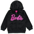 thumbnail image 1 of Barbie Velour Matching Family Zip Up Hoodie Toddler to Big Kid, 1 of 5