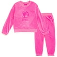 thumbnail image 1 of Barbie Velour Sweatshirt and Jogger Pants Outfit Set Toddler to Big Kid, 1 of 5