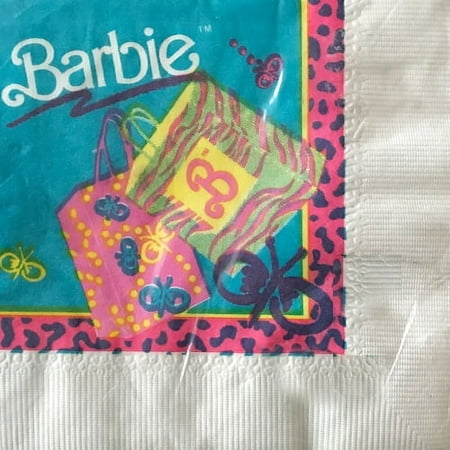Barbie Vintage 1990 Animal Print Napkins, 16 Count