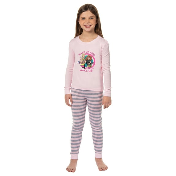 Barbie Wake Up And Make Up Family 2 Piece Unisex Sleep Pajama Set