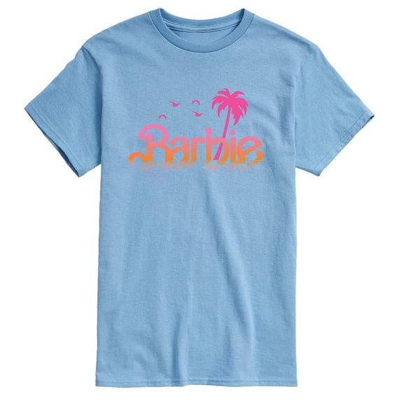 Barbie - Water Reflected - Palm Trees & Birds - Men's Short Sleeve Graphic T-Shirt