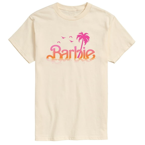 Barbie - Water Reflected - Palm Trees & Birds - Men's Short Sleeve Graphic T-Shirt