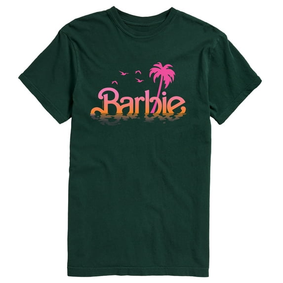 Barbie - Water Reflected - Palm Trees & Birds - Men's Short Sleeve Graphic T-Shirt
