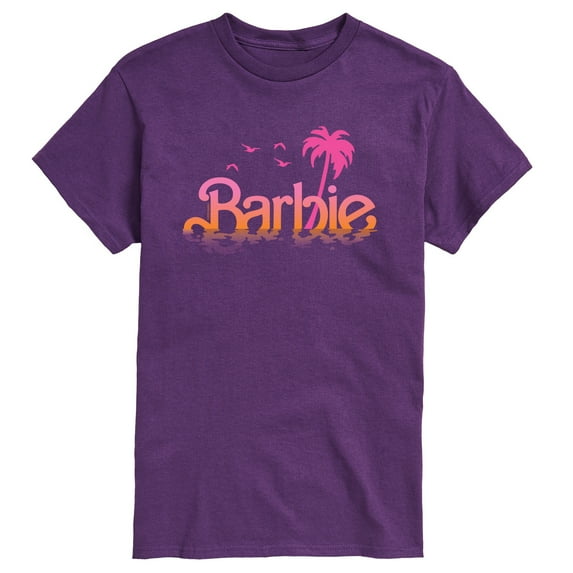Barbie - Water Reflected - Palm Trees & Birds - Men's Short Sleeve Graphic T-Shirt