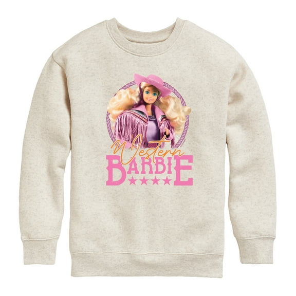Barbie - Western - Youth Boys Crew Fleece Sweatshirt