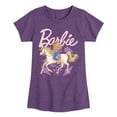 thumbnail image 1 of Barbie - Western - Toddler And Youth Girls Fitted Short Sleeve Graphic T-Shirt, 1 of 4