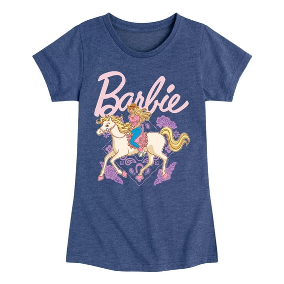 Barbie - Western - Toddler And Youth Girls Fitted Short Sleeve Graphic T-Shirt