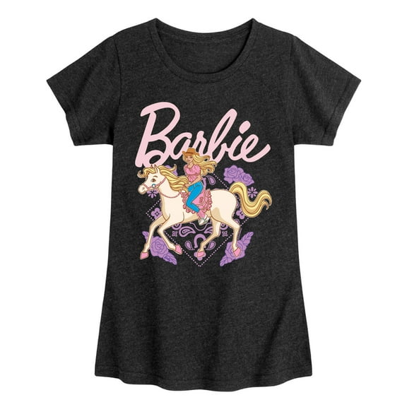 Barbie - Western - Toddler And Youth Girls Fitted Short Sleeve Graphic T-Shirt