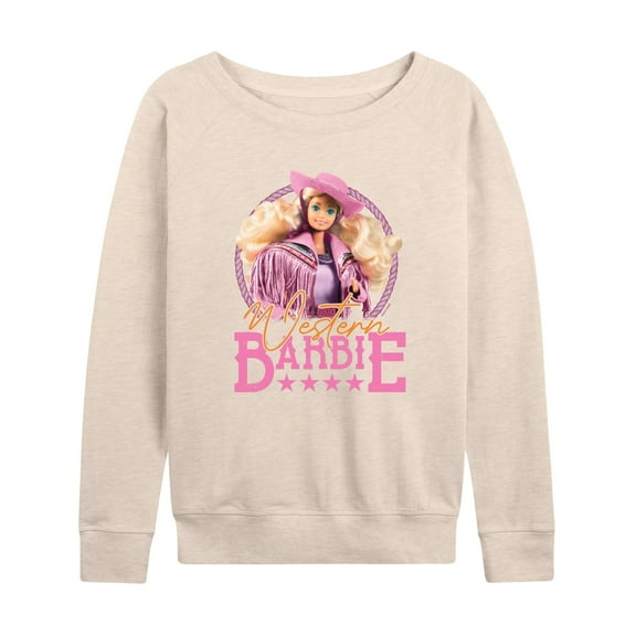 Barbie - Western - Women's French Terry Long Sleeve Shirt