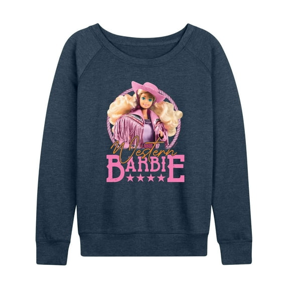 Barbie - Western - Women's French Terry Long Sleeve Shirt