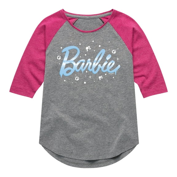 Barbie - Winter Breeze - Icy - Snowflakes - Toddler And Youth Girls Raglan Graphic T-Shirt