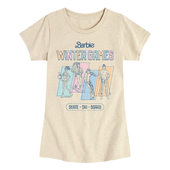 Barbie - Winter Games - Youth Girls Fitted Short Sleeve T-Shirt