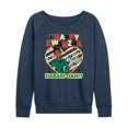 thumbnail image 1 of Barbie - Winter Holidays Habari Gani - Women's Lightweight French Terry Long Sleeve Shirt, 1 of 4