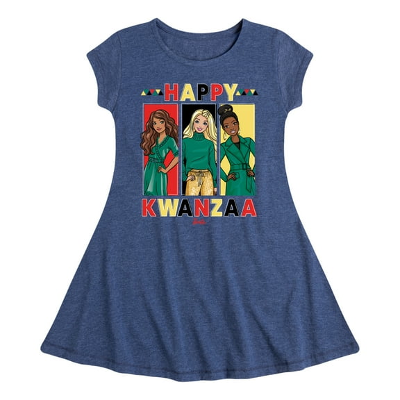 Barbie - Winter Holidays - Toddler & Youth Girls Fit & Flare Dress