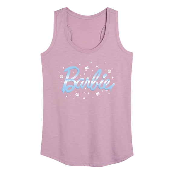 Barbie - Winter Snowflakes - Icy Logo - Women's Racerback Tank Top