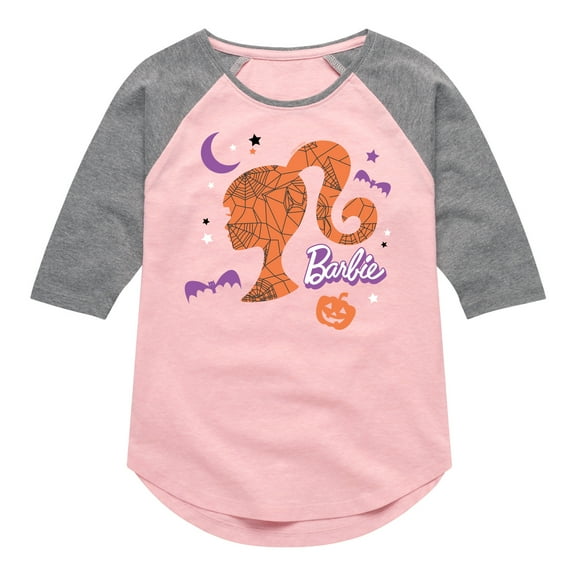 Barbie - Witch Sihloutte - Toddler And Youth Girls Raglan Graphic T-Shirt