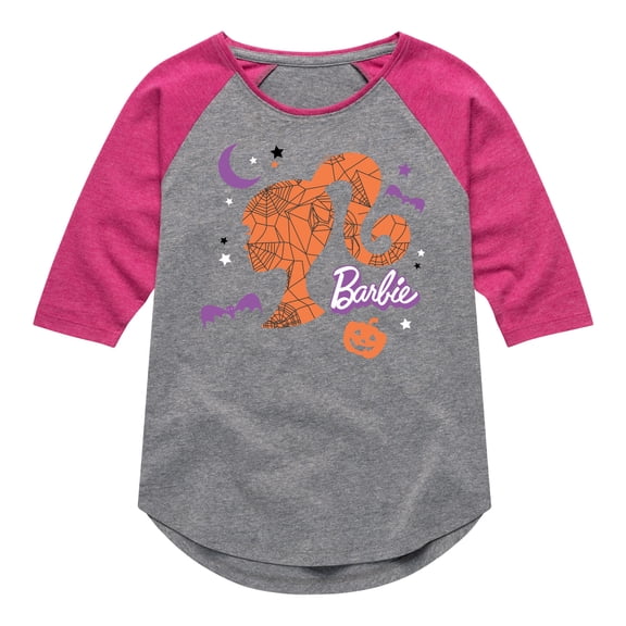 Barbie - Witch Sihloutte  - Toddler And Youth Girls Raglan Graphic T-Shirt
