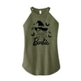 thumbnail image 1 of Barbie With Bats - Juniors High Neck Tank Top, 1 of 5