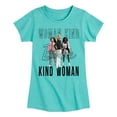 thumbnail image 1 of Barbie - Woman Kind, Kind Woman - Toddler And Youth Girls Raglan Graphic T-Shirt, 1 of 4