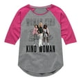 thumbnail image 1 of Barbie - Woman Kind, Kind Woman - Toddler And Youth Girls Raglan Graphic T-Shirt, 1 of 3