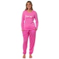 thumbnail image 1 of Barbie Women's Classic Retro Logo 2-Piece Long Sleeve Sleepwear Jogger Pajama Set Loungewear, 1 of 7