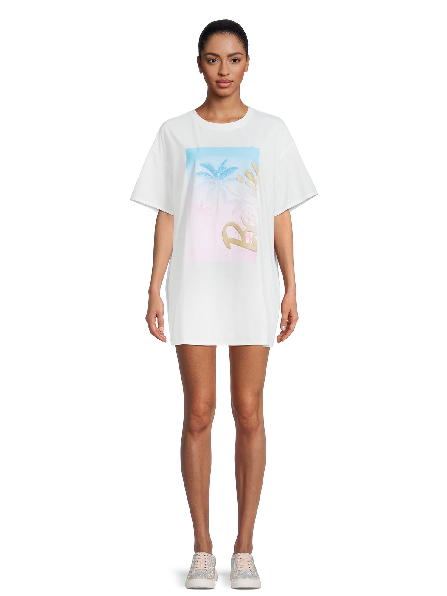 Barbie ™ Women's Graphic Print Boyfriend TShirt Swimsuit Cover Up