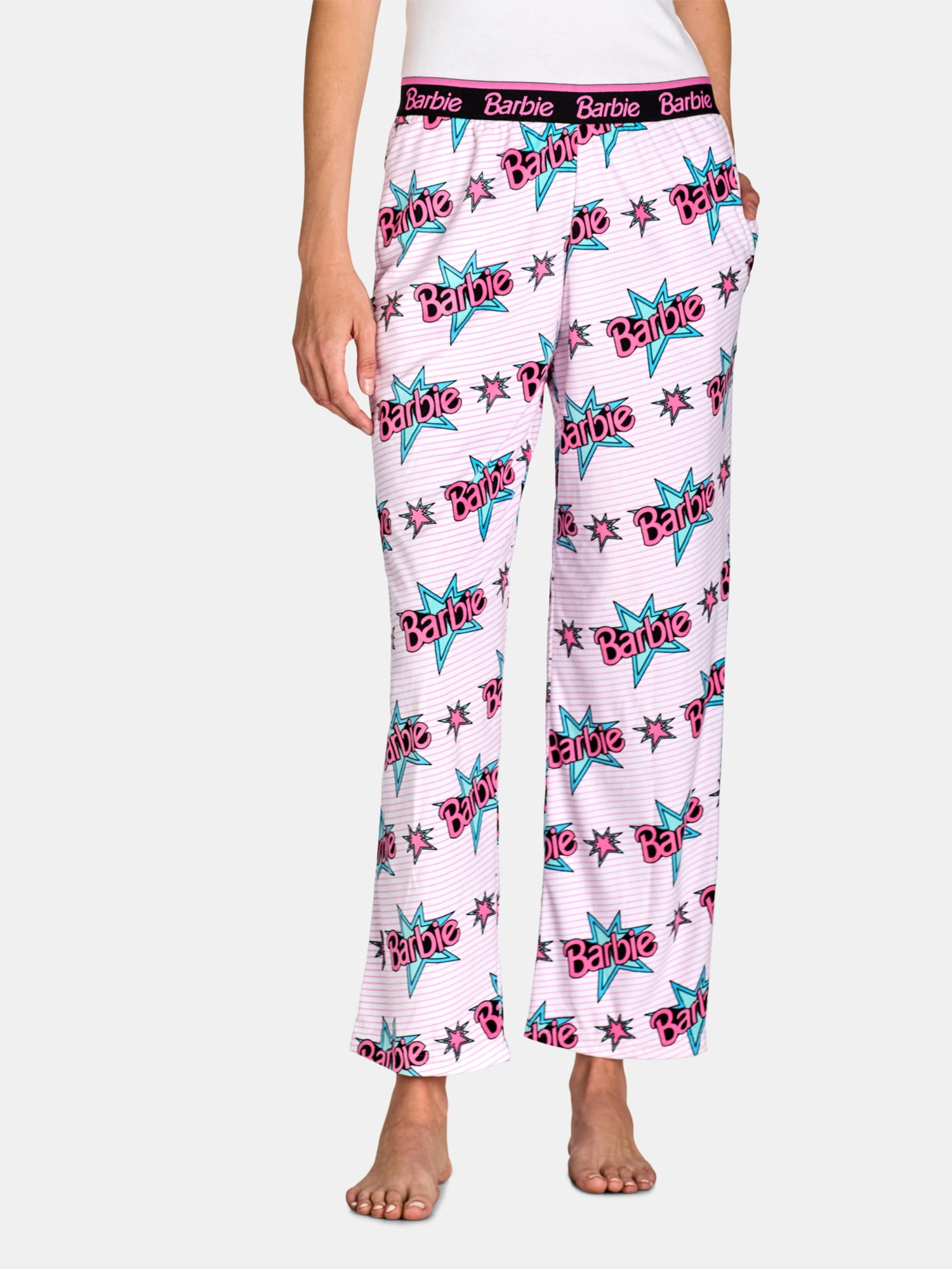 Barbie Women's Print Velour Sleep Pants, Sizes XS-3X