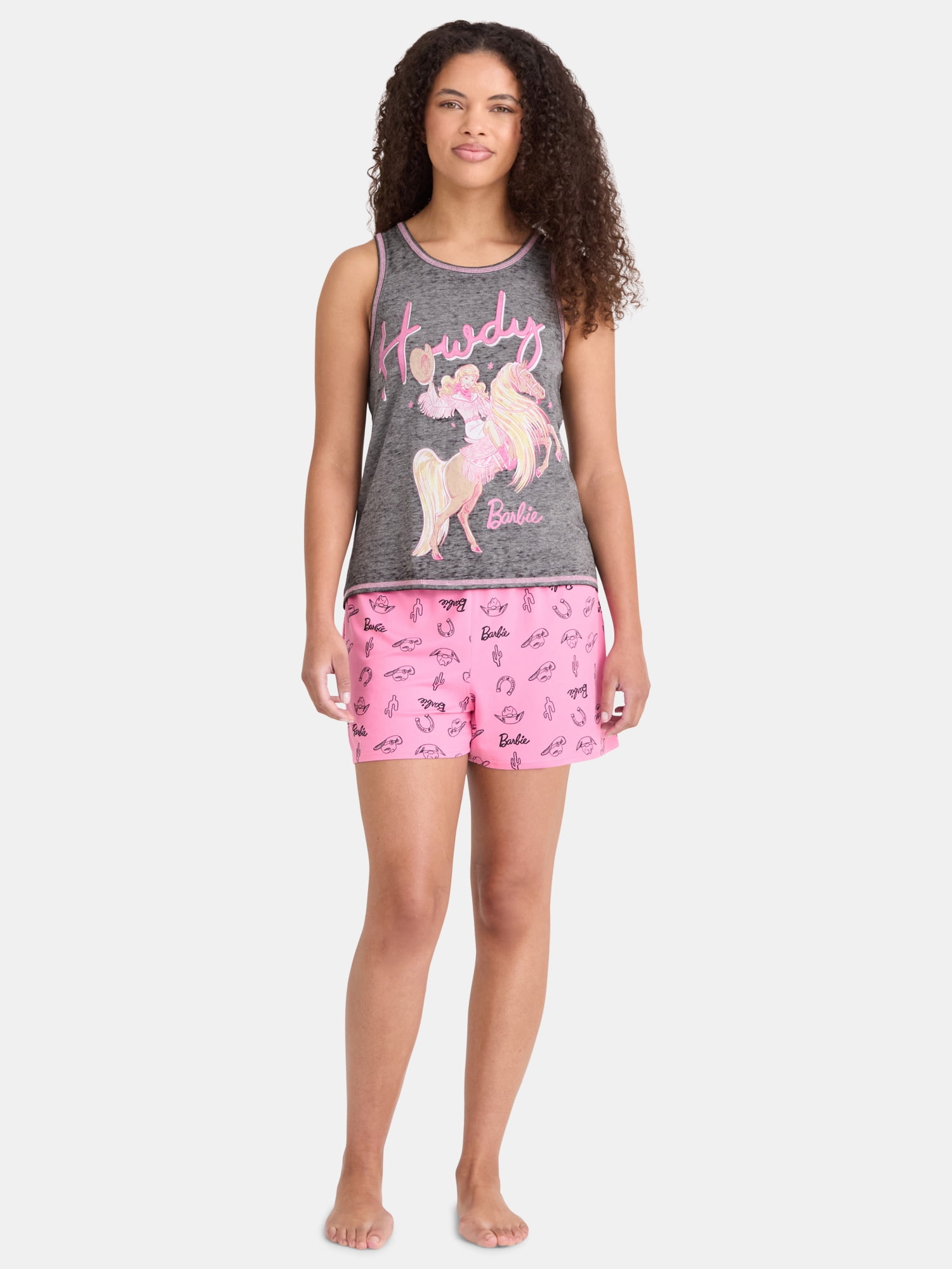 Barbie Women's Tank Top and Shorts Pajama Set, 2-Piece, Sizes XS-3X