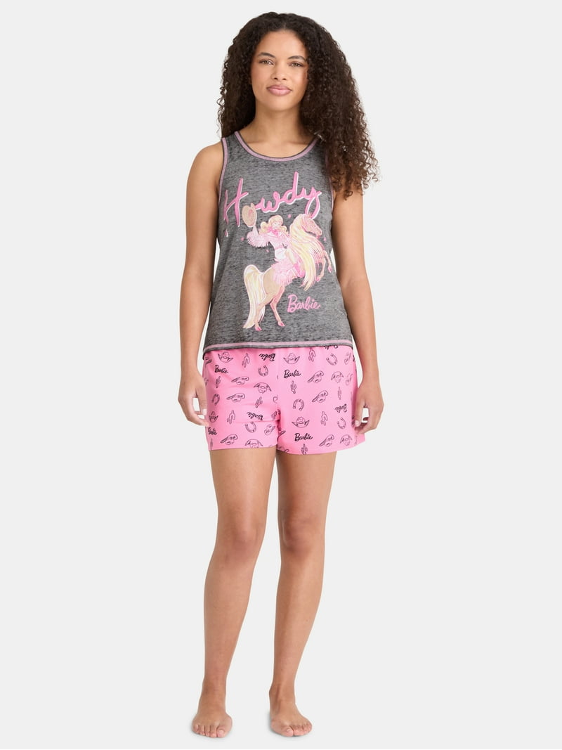 Barbie Women's Tank Top and Shorts Pajama Set, 2-Piece, Sizes XS