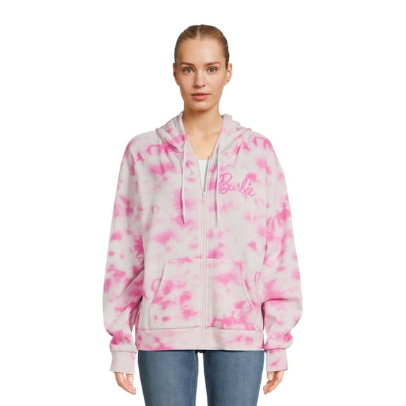 Barbie Women's Tie Dye Zip Up Hoodie