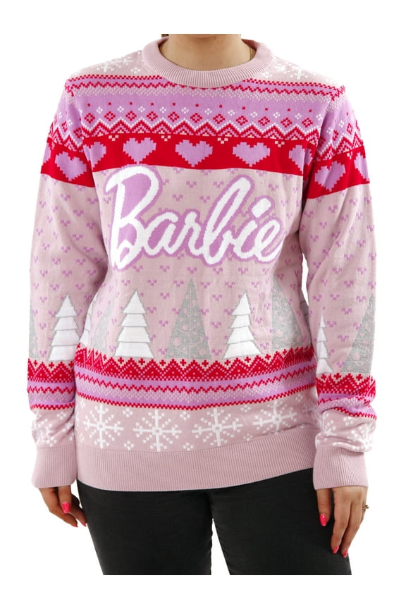 Womens Christmas Sweater Pink Sizes S-XXL