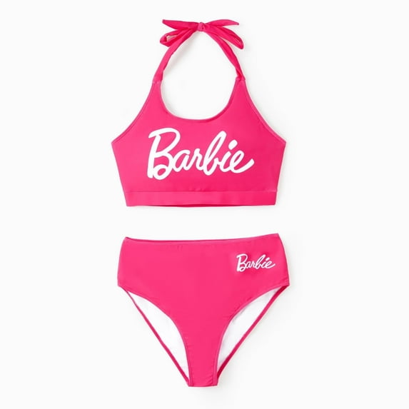 Barbie Womens Halter Swimsuits Roseo Letter Print Two Pieces Swimset Sizes XL