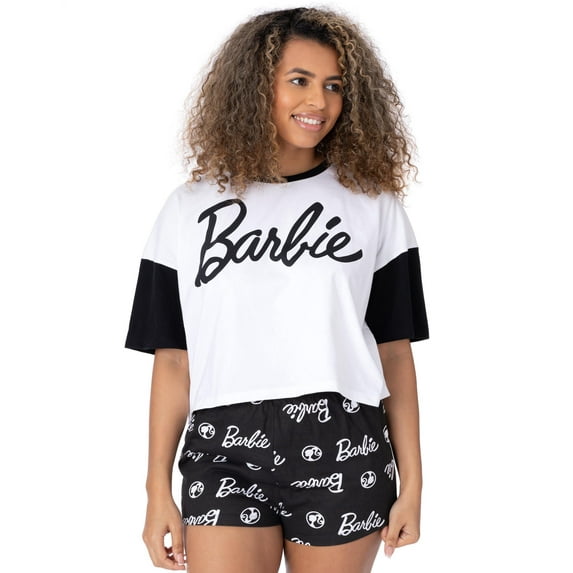 Barbie Womens Multicoloured Short Sleeve Short Leg Pyjama Set