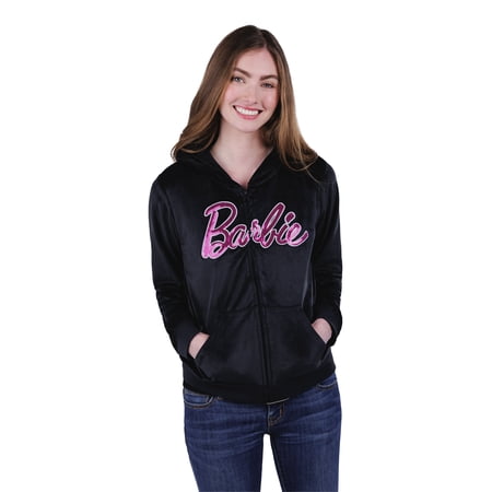 Barbie Womens Velour Matching Family Zip Up Hoodie Adult X-Large