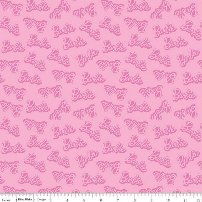 Barbie Words Fabric - Pink