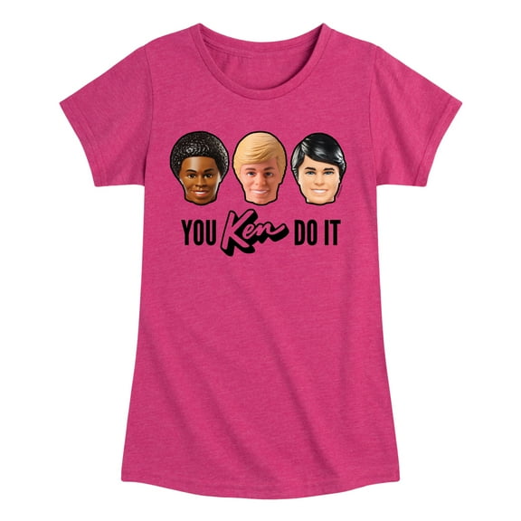 Barbie - You Ken Do It - Girls Fitted Short Sleeve Graphic T-Shirt