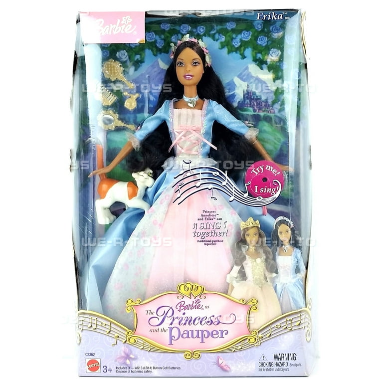 Barbie as the Princess and the Pauper Erika Singing Doll C3362 2004 Mattel NRFB Walmart