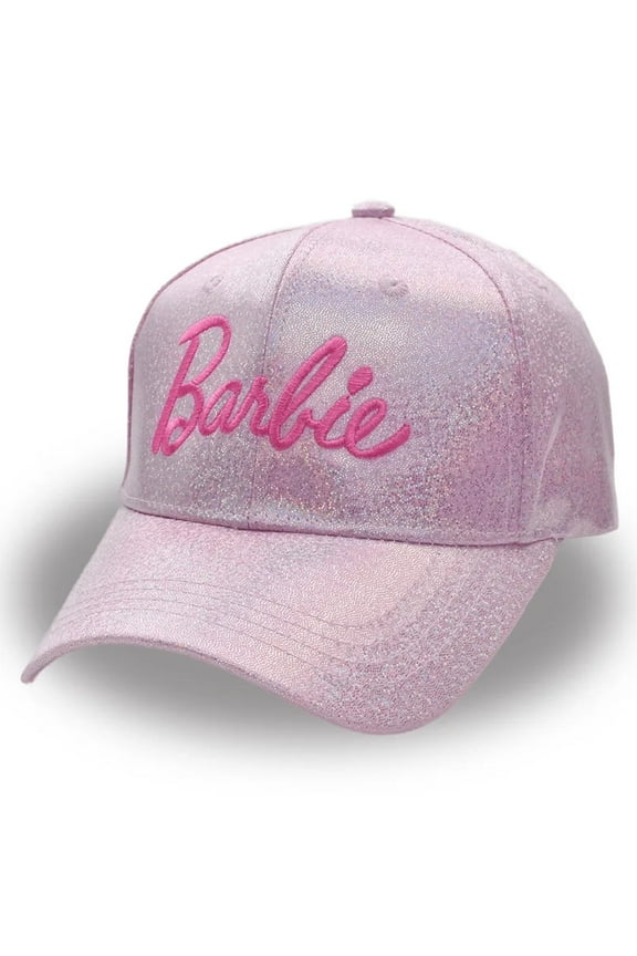 Barbie baseball cap,Embroidery Pink or Silver Cap,Women and Teen adjustable bright hat cap