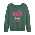 thumbnail image 1 of Barbie the Movie - BAK - Barbie Land Airport - Women's Lightweight French Terry Long Sleeve Shirt, 1 of 5