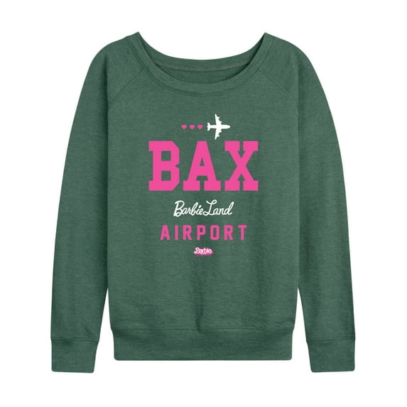 Barbie the Movie - BAK - Barbie Land Airport - Women's Lightweight French Terry Long Sleeve Shirt