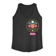 thumbnail image 1 of Barbie the Movie - Barbie Crest Full Color - Women's Racerback Tank Top, 1 of 5