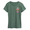 thumbnail image 1 of Barbie the Movie - Barbie Crest Full Color - Women's Short Sleeve Graphic T-Shirt, 1 of 5