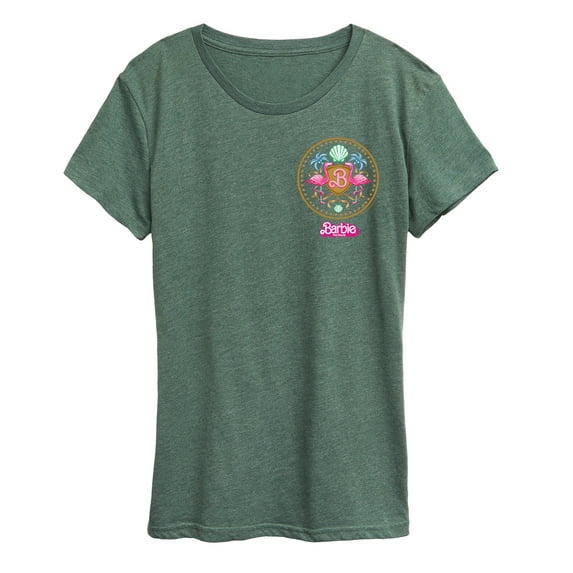 Barbie the Movie - Barbie Crest Full Color - Women's Short Sleeve Graphic T-Shirt