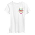 thumbnail image 1 of Barbie the Movie - Barbie Crest Full Color - Women's Short Sleeve Graphic T-Shirt, 1 of 5