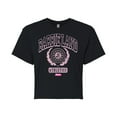thumbnail image 1 of Barbie the Movie - Barbie Land Athletics - Juniors Cropped Cotton Blend T-Shirt, 1 of 4